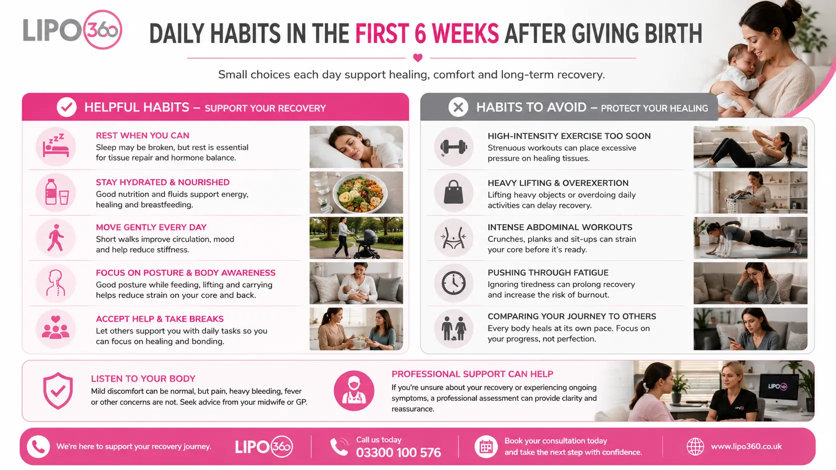 What to Do (and Avoid) in the First 6 Weeks After Giving Birth To Avoid Diastasis Recti 3 First 6 Weeks After Giving Birth To Avoid Diastasis Recti Rhyl : Daily Habits in the First 6 Weeks After Giving Birth